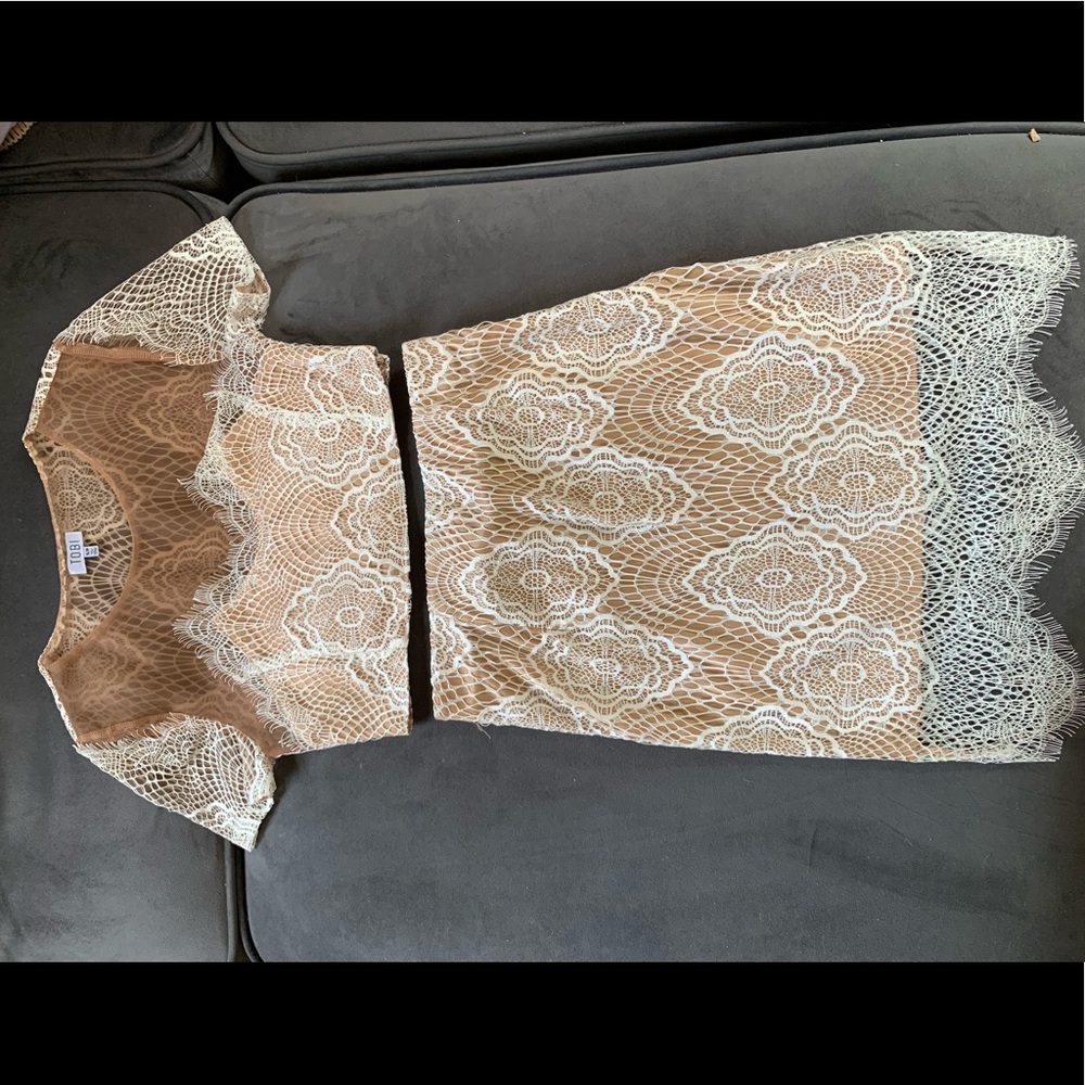 Tobi white lace 2 piece dress. NEVER WORN